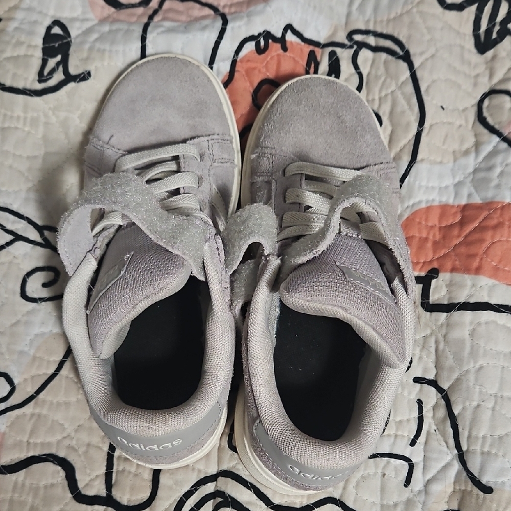Adidas Kids Light Gray Sneakers